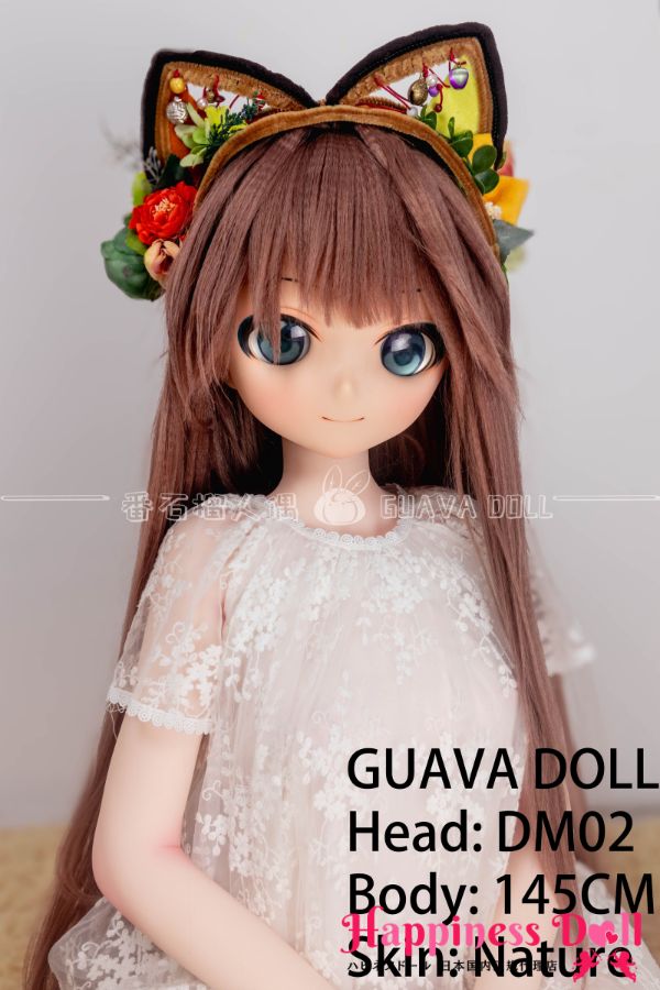 GUAVA DOLL 145cm DM02ヘッド Aカップ 童顔 ソフトビニール製ヘッド+TPE製ボディ ラブドール ダッチワイフ 安い